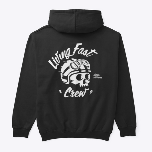 Living Fast Black Classic Pullover Hoodie